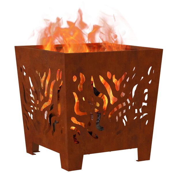 vidaXL Fire Pit Brown 40 x 40 x 40 cm Steel