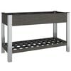 vidaXL Garden Raised Bed with Shelf Grey 120x50x75 cm WPC