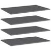 vidaXL Bookshelf Boards 4 pcs High Gloss Grey 80x50x1,5 cm Engineered Wood
