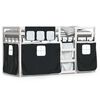 vidaXL Bunk Bed without Mattress White&Black 75x190 cm Small Single Solid Wood Pine