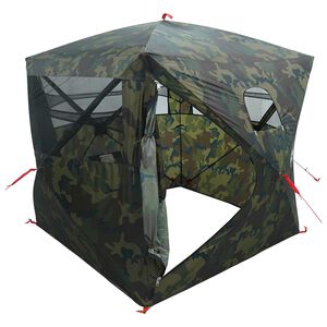 vidaXL Hunting Tent Camouflage 143 x 143 x 165 cm Polyester and Steel