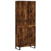 vidaXL Highboard Smoked Oak 69.5x34x180 cm Engineered Wood