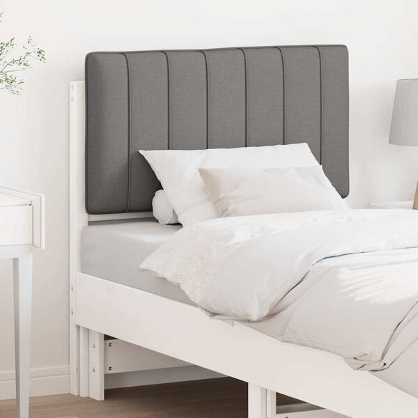 vidaXL Upholstered Headboard with Headboard White and Light Grey 80 cm