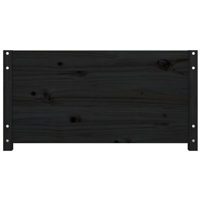 vidaXL Day Bed Black 75x190 cm Small Single Solid Wood Pine
