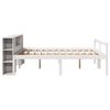 vidaXL Bookcase Bed without Mattress White 180x200 cm Super King Solid Wood Pine