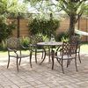 vidaXL Garden Dining Set 5 pcs Bronze Aluminium