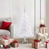 vidaXL Artificial Christmas Tree with Stand White 120 cm PVC and Steel