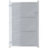vidaXL Garden Gate 85 x 144 cm Stainless Steel Silver Lockable