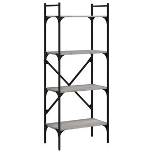 vidaXL Bookcase 4-Tier Grey Sonoma 56x31,5x138,5 cm Engineered Wood