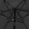 vidaXL 3-Tier Garden Parasol with Aluminium Pole Anthracite 2.5 m