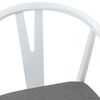 vidaXL Dining Chair 2 pcs White and Grey Solid Rubber Wood