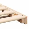 vidaXL Floor Bed Frame Brown 80 x 220 cm Solid pine wood