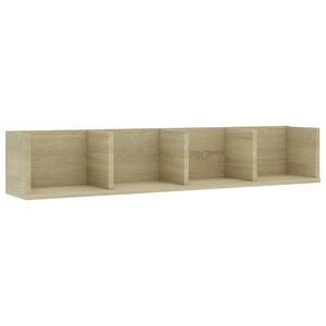 vidaXL Wall Shelf | Sonoma oak | Engineered wood | Medium | Wall Shelf