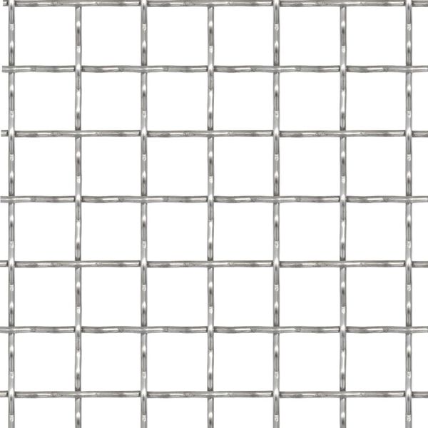 vidaXL Crimped Garden Wire Fence Stainless Steel 50x50 cm 21x21x2.5 mm