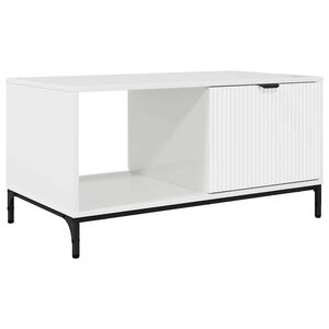 vidaXL Coffee Table High Gloss White 90 x 49 x 46 cm Engineered Wood