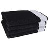 vidaXL 12 Piece Towel Set Black Cotton