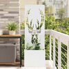 vidaXL Garden Privacy Screen White 50 x 140 cm Cold-rolled steel