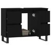 vidaXL Bathroom Cabinet Black 80x33x60 cm Engineered Wood