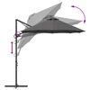 vidaXL Garden Cantilever Parasol Anthracite 372 x 198 x 243 cm