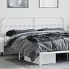 vidaXL Metal Replace Headboard White 200 cm