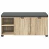 vidaXL Hall Bench with Cushion Plain Sonoma Oak 100 x 38 x 46 cm