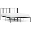 vidaXL Metal Bed Frame without Mattress with Headboard Black 120x200cm