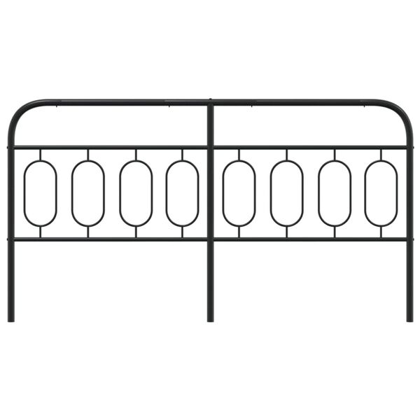 vidaXL Metal Replace Headboard Black 193 cm