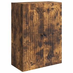 vidaXL Wall-Mounted Cabinet Smoked Oak 66 x 34.5 x 90 cm