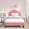 vidaXL Children's Bed Frame with Headboard Pink 80 x 200 cm Velvet