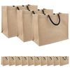 vidaXL Jute Handbags 50 Natural and Black 42 x 33 x 19 cm