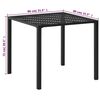 vidaXL Garden Table Black 80x80x72 cm Steel