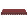 vidaXL Automatic Retractable Awning with LEDs Burgundy 350x250 cm