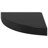vidaXL Floating Corner Shelves 2 pcs High Gloss Black 25x25x3.8 cm MDF