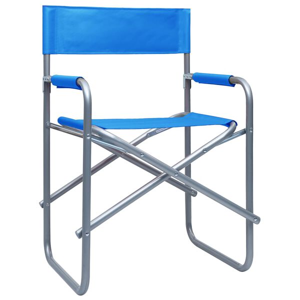 vidaXL Director's Chairs 2 pcs Steel Blue