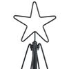 vidaXL Christmas Cone Tree with Stand Black 210 cm Steel