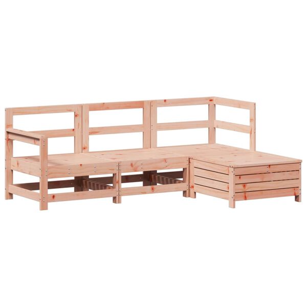 vidaXL 4 Piece Garden Sofa Set Solid Wood Douglas Fir
