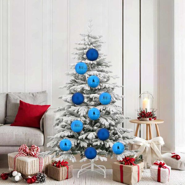 vidaXL Christmas Bauble Set 9 pcs Blue Plastic