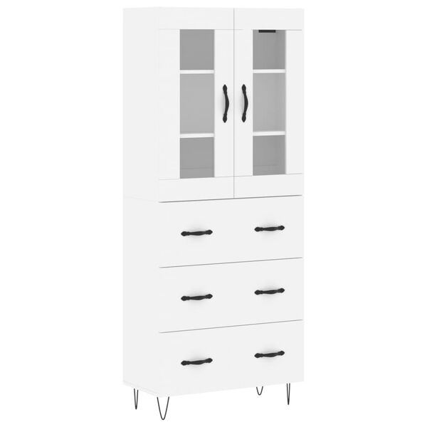 vidaXL Highboard White 69.5x34x180 cm Engineered Wood