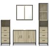 vidaXL 4&nbsp;Piece Bathroom Furniture Set&nbsp;Sonoma Oak Engineered Wood