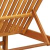 vidaXL Sun Lounger Reclining Brown 125 x 200 x 84cm Solid Acacia wood