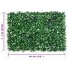 &nbsp;vidaXL Artificial Shrub Leaf Fence&nbsp;24 pcs Green 40x60 cm