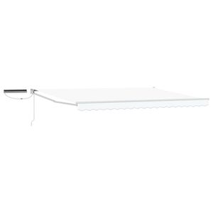vidaXL Electric Retractable Awning White 4 x 2 m