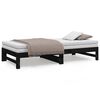 vidaXL Pull-out Day Bed without Mattress Black 2x(90x190) cm
