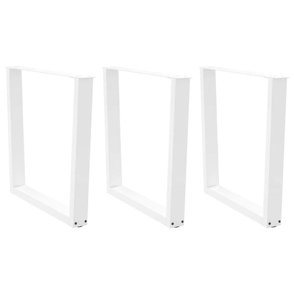 vidaXL Dining Table Legs V-Shape 2 pcs White 80x(72-73.3) cm Steel