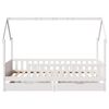 vidaXL Kids Bed Frame with Drawers without Mattress 90x190 cm Single Solid Wood