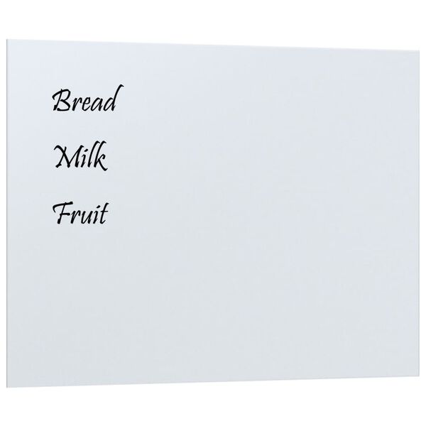 vidaXL Wall-mounted Magnetic Board White 80x60 cm&nbsp;Tempered Glass