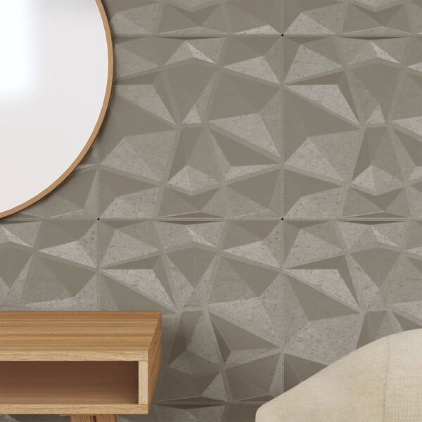 vidaXL Wall Panels 24 pcs Concrete Grey 50x50 cm XPS 6 m² Diamond