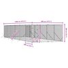 vidaXL Outdoor Dog Kennel Silver 4x12x2 m Galvanised Steel