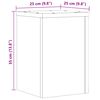 vidaXL Plant Stands 2 pcs Old Wood 25x25x35 cm Engineered Wood