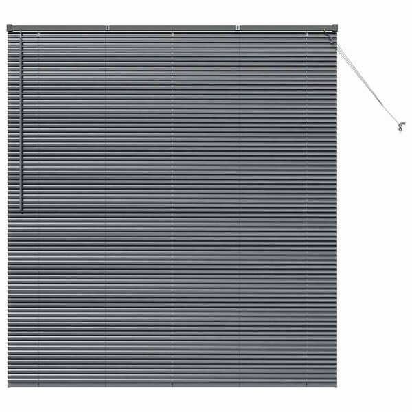 vidaXL Window Blind with Curtains Manual Dark grey Aluminium